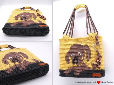 Häkelanleitung: Selbermachen leicht gemacht – Tasche mit Hundemotiv