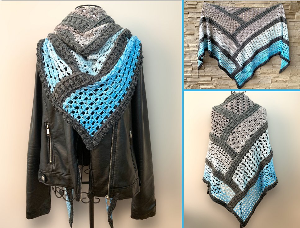 Crochet Pattern Triangular Scarf "Saisara"