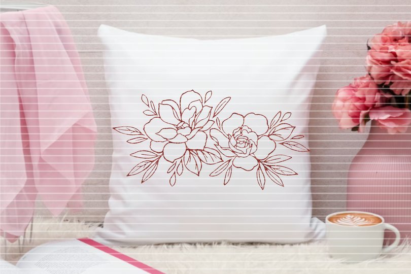 Zwei Rosen Plotterdatei SVG DXF