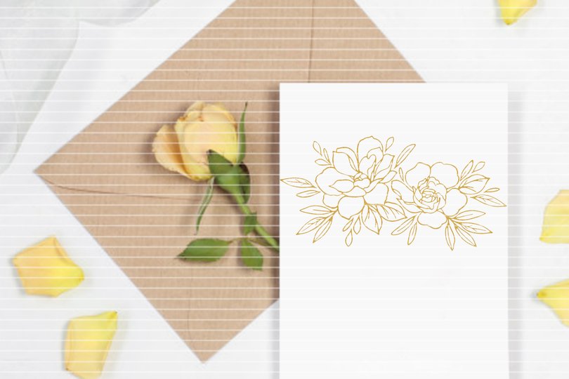 Zwei Rosen Plotterdatei SVG DXF