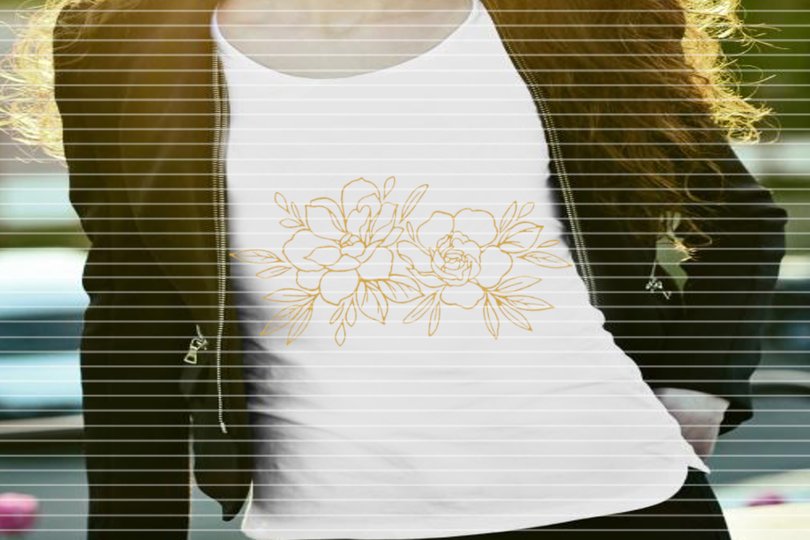 Zwei Rosen Plotterdatei SVG DXF