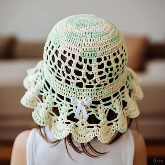 Crochet Sun Hat Pattern – Wide Brim Boho Style PDF for Summer