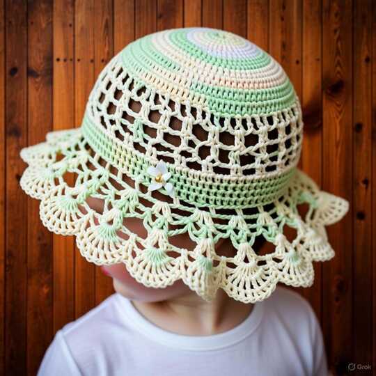 Crochet Sun Hat Pattern – Wide Brim Boho Style PDF for Summer