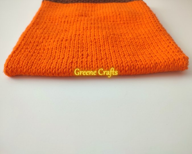 Jack-o-lantern Trick or Treat Bag for Kids - Halloween Bag Knitting Pattern