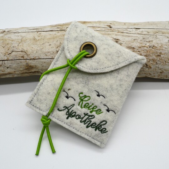 Stickdatei Etui kleine Apotheke für Pflaster fünf Motive