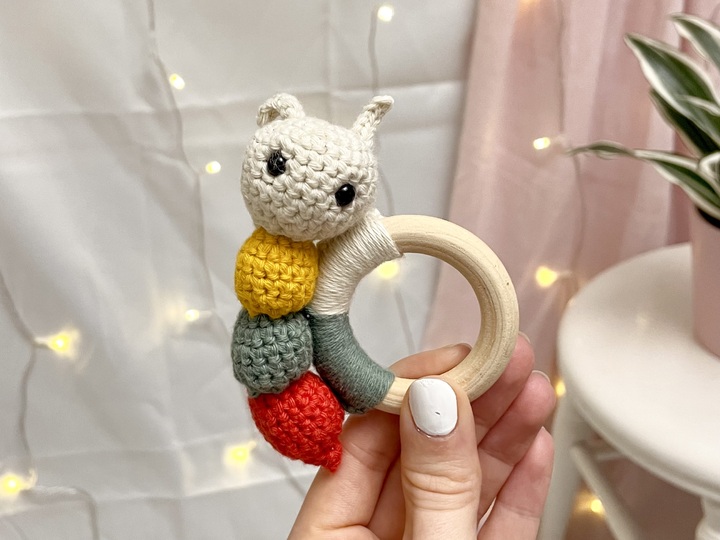 Häkelanleitung Amigurumi Baby Set Raupe | Rassel, Greifling, Schnuffeltuch
