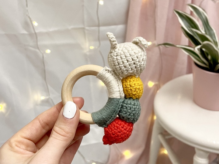 Häkelanleitung Amigurumi Baby Set Raupe | Rassel, Greifling, Schnuffeltuch