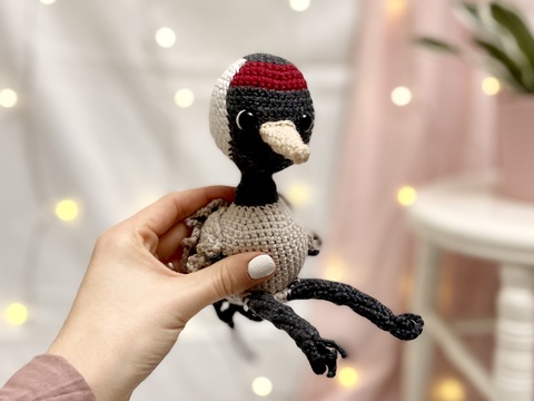 Häkelanleitung Amigurumi Vogel Kranich | Anleitung für Plüschtier