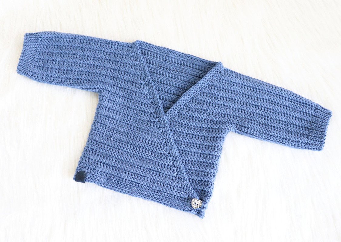 Cardigan for babies "Danny", size: 0 m- 24 m. - Crochet