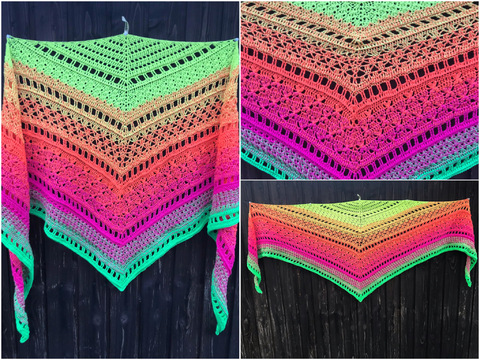 Häkelanleitung - Tuch "Clarice" - flach