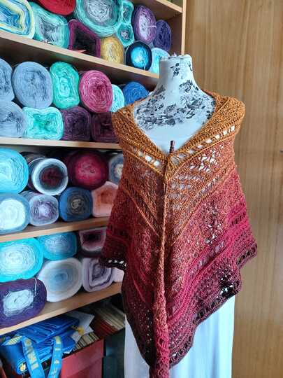 Häkelanleitung - Tuch "Clarice" - flach