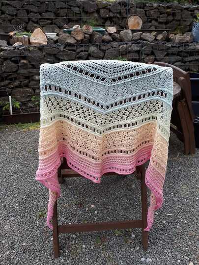 Häkelanleitung - Tuch "Clarice" - flach