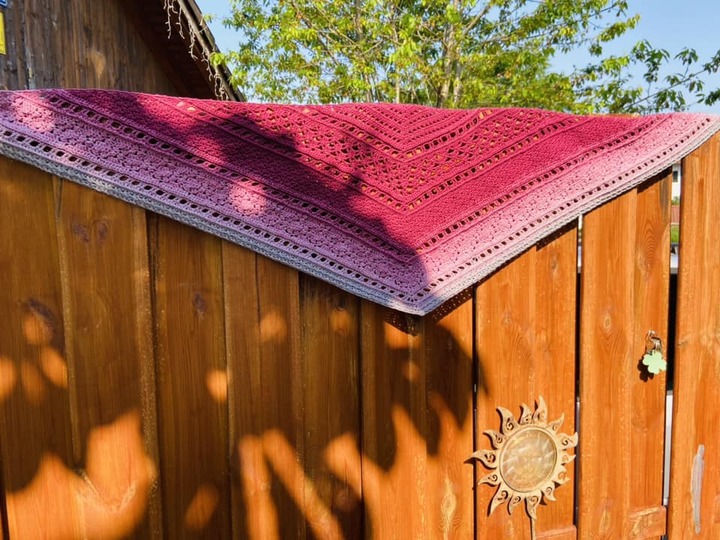 Häkelanleitung - Tuch "Clarice" - flach