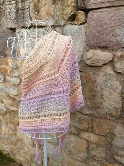 Häkelanleitung - Tuch "Clarice" - flach