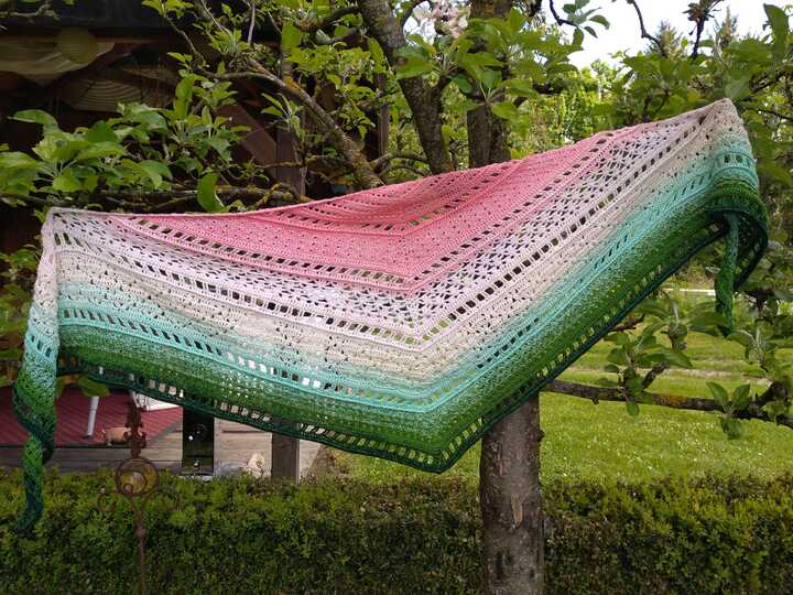 Häkelanleitung - Tuch "Clarice" - flach