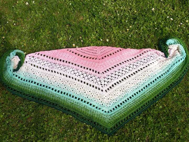 Häkelanleitung - Tuch "Clarice" - flach