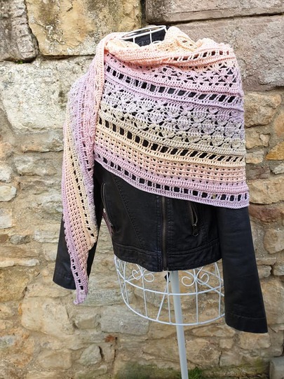 Häkelanleitung - Tuch "Clarice" - flach