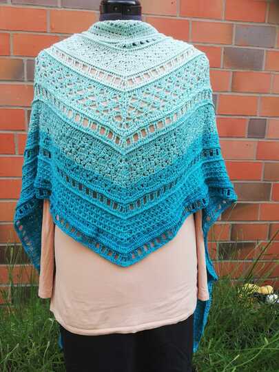 Häkelanleitung - Tuch "Clarice" - flach