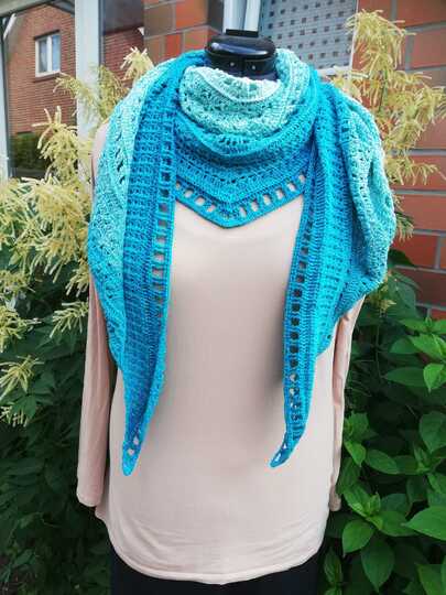 Häkelanleitung - Tuch "Clarice" - flach