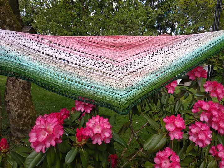 Häkelanleitung - Tuch "Clarice" - flach