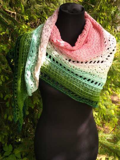 Häkelanleitung - Tuch "Clarice" - flach