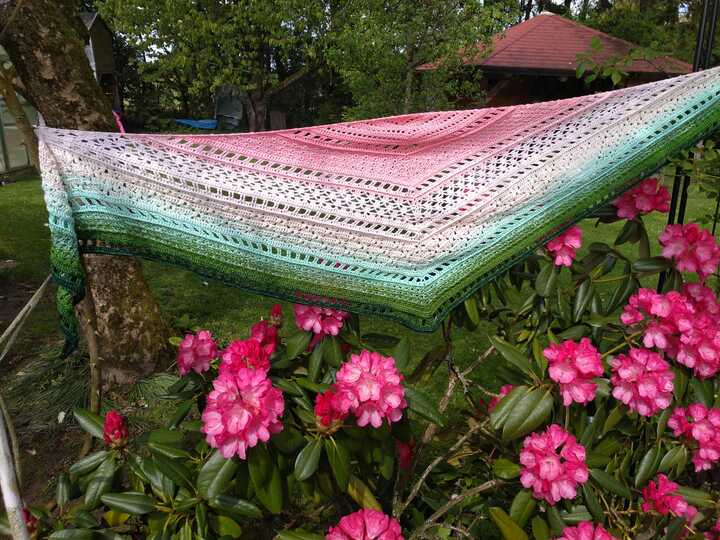 Häkelanleitung - Tuch "Clarice" - flach