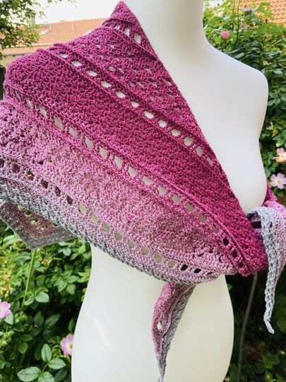 Häkelanleitung - Tuch "Clarice" - flach