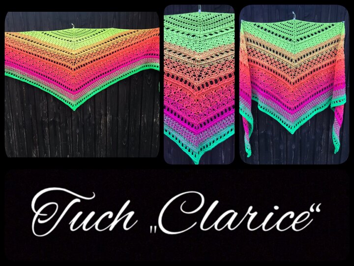 Häkelanleitung - Tuch "Clarice" - flach