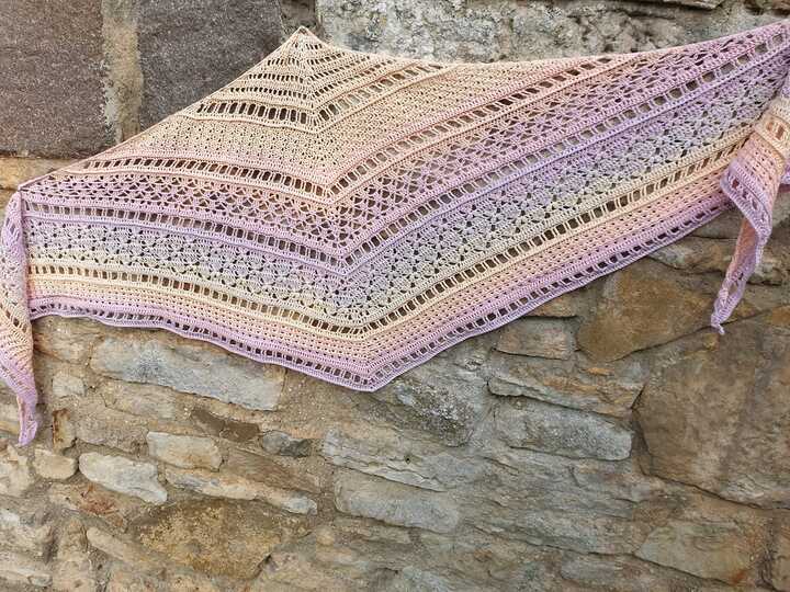 Häkelanleitung - Tuch "Clarice" - flach