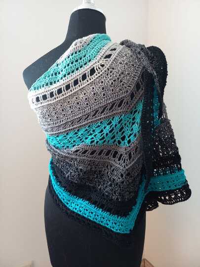 Häkelanleitung - Tuch "Clarice" - flach