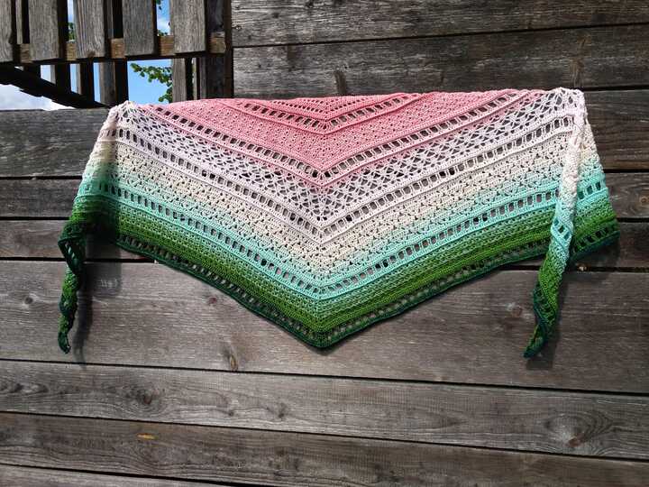 Häkelanleitung - Tuch "Clarice" - flach