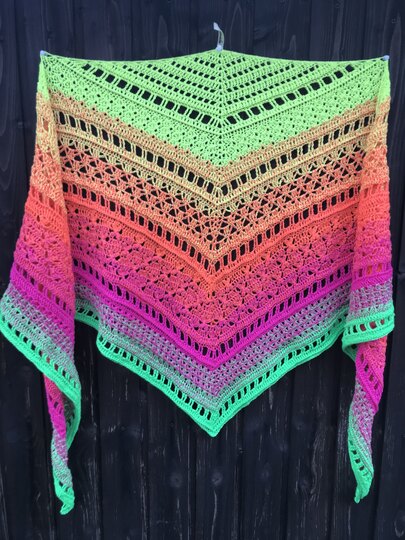 Häkelanleitung - Tuch "Clarice" - flach