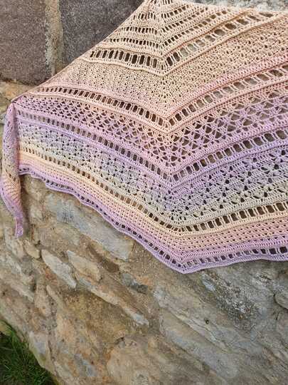 Häkelanleitung - Tuch "Clarice" - flach