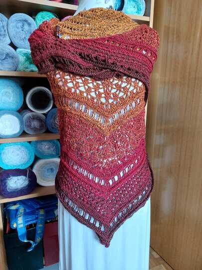 Häkelanleitung - Tuch "Clarice" - flach