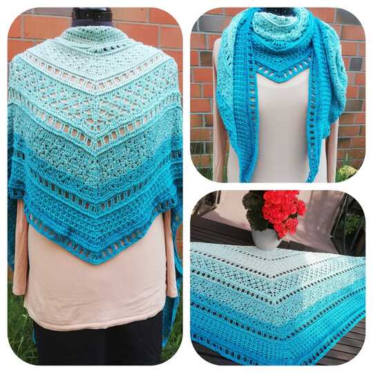 Häkelanleitung - Tuch "Clarice" - flach