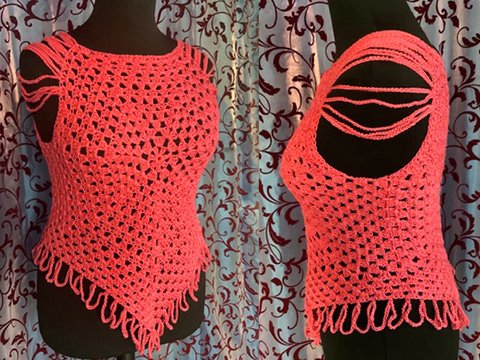 schnelles Sommershirt aus zwei 7-eckigen  Grannys