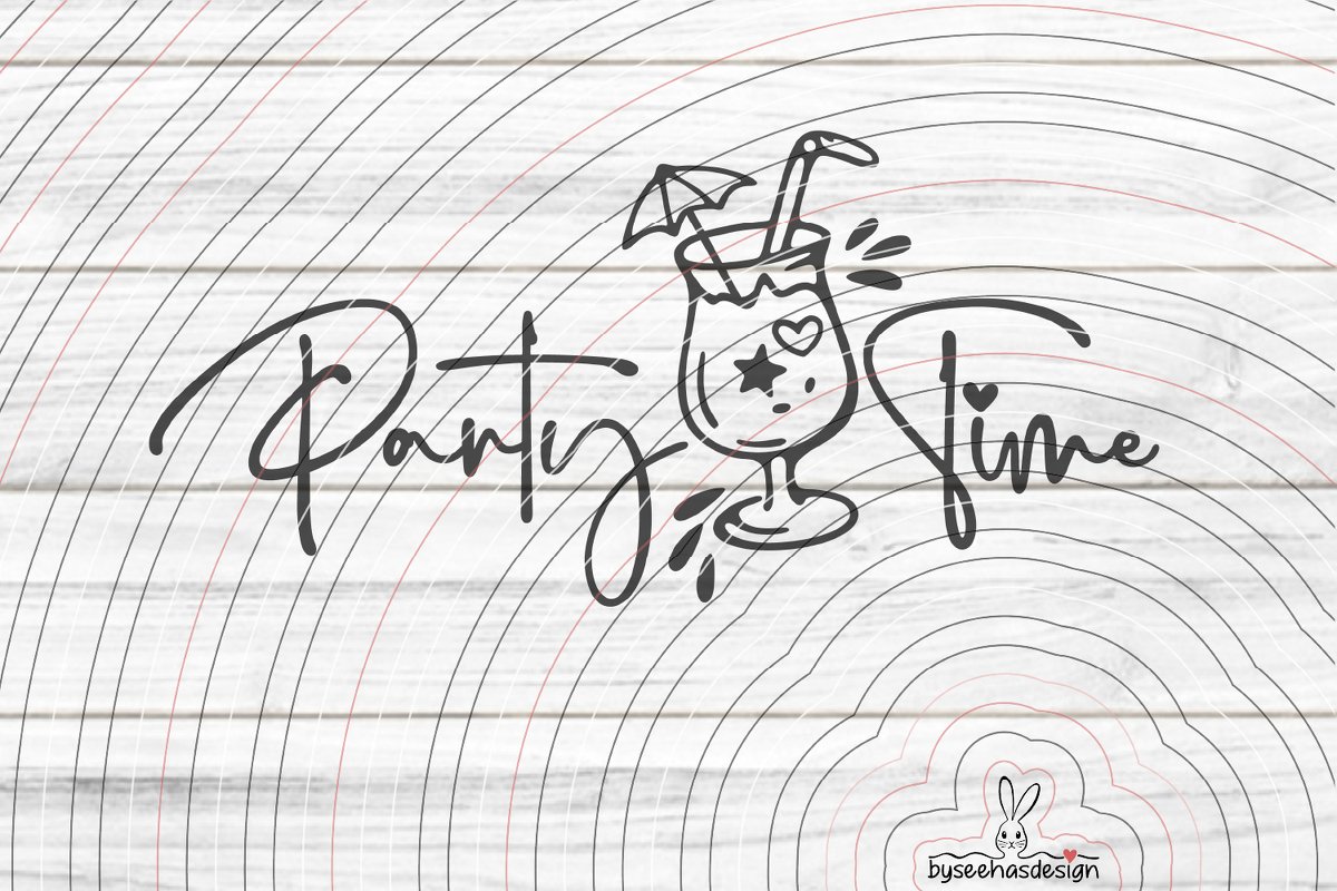 Party Time Plotterdatei SVG DXF
