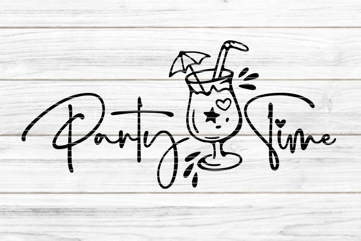 Party Time Plotterdatei SVG DXF FCM