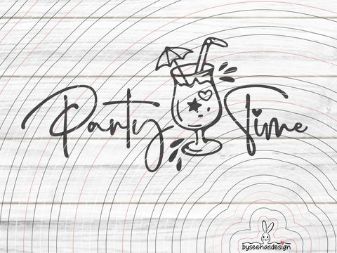 Party Time Plotterdatei SVG DXF