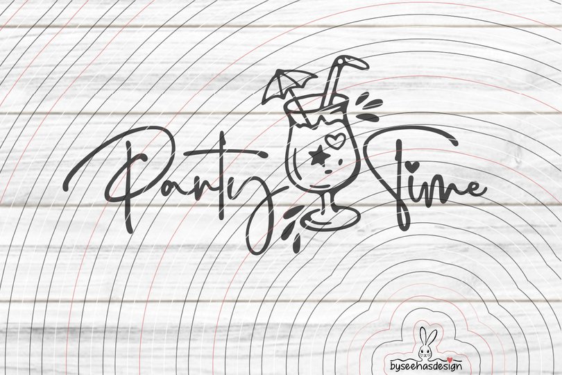 Party Time Plotterdatei SVG DXF