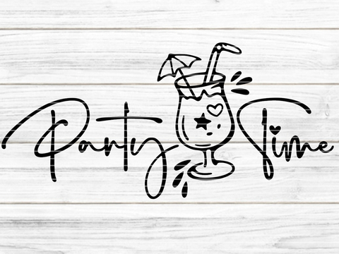 Party Time Plotterdatei SVG DXF FCM