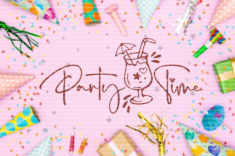 Party Time Plotterdatei SVG DXF