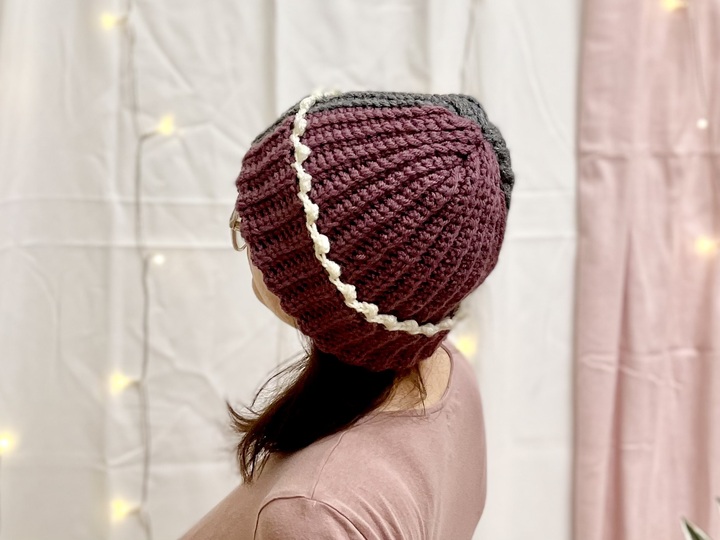 Häkelanleitung Wintermütze | Beanie Zweifarbig