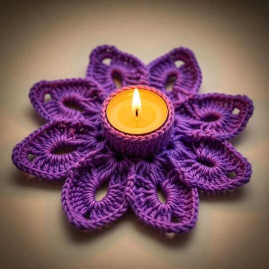 Crochet Snowflake Tea Light Holder Pattern (PDF + Video Tutorial)