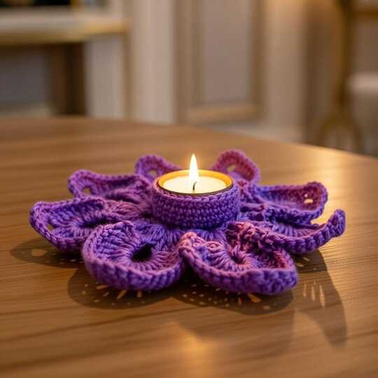 Crochet Snowflake Tea Light Holder Pattern (PDF + Video Tutorial)