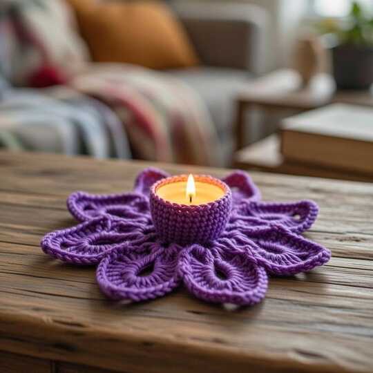 Crochet Snowflake Tea Light Holder Pattern (PDF + Video Tutorial)