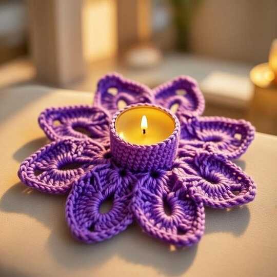 Crochet Snowflake Tea Light Holder Pattern (PDF + Video Tutorial)