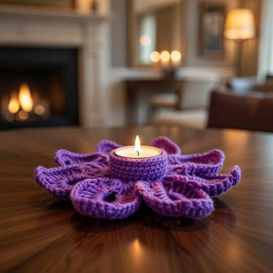 Crochet Snowflake Tea Light Holder Pattern (PDF + Video Tutorial)