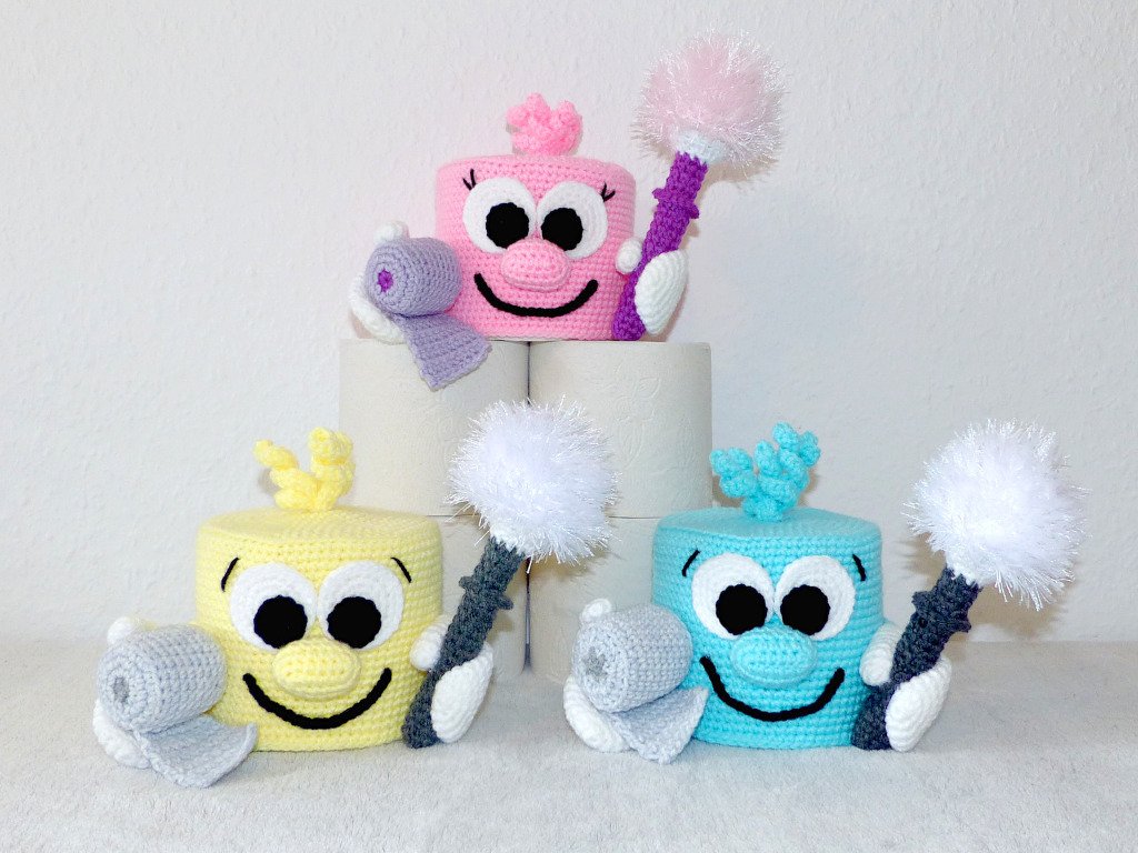 Crochet Pattern funny toilet paper cover