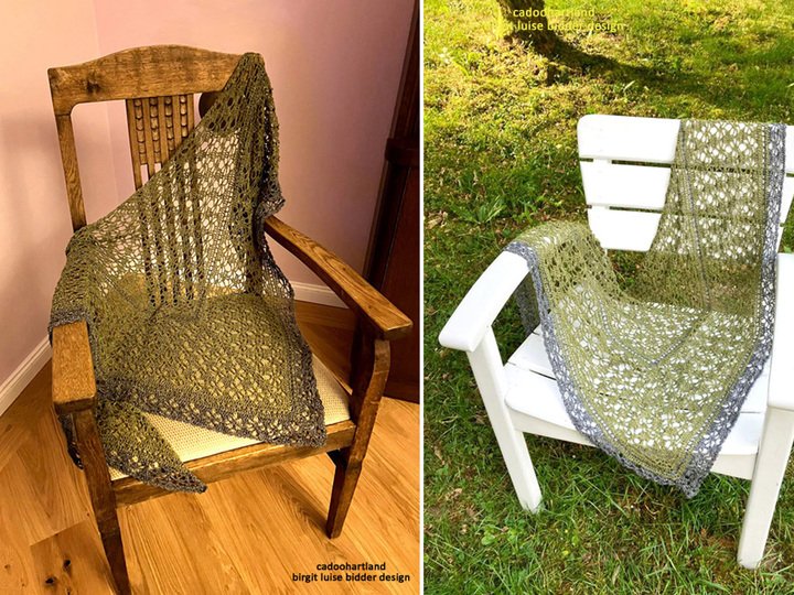 Tuch häkeln, FICHU "Zarte Freundin", Dreieckstuch, Lace, 19.Jh.